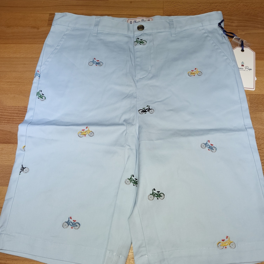 Classic Prep Hudson Beach Cruiser Embroidered Shorts Boys Size 14 New